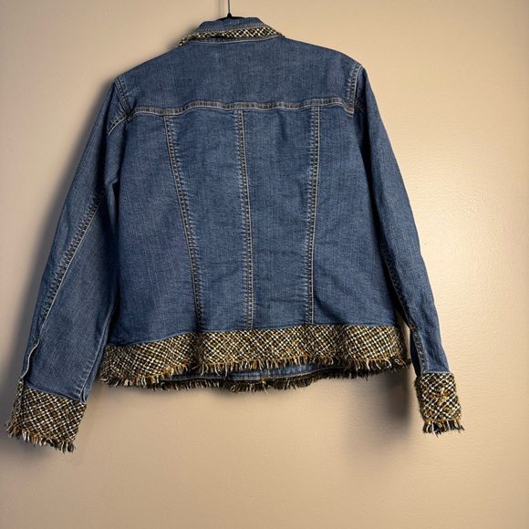 Coldwater Creek Denim Jacket with Decorative Trim P12, UGC - Picture 8 of 11